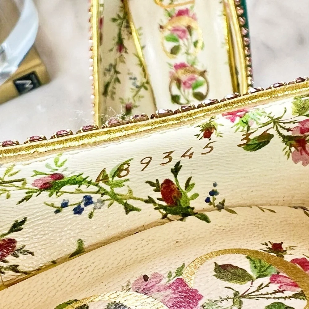 Gucci Metallic Nappa Kid Scamosciato Elaphe Snakeskin Pumps in Emerald Roccia - Picture 8 of 10